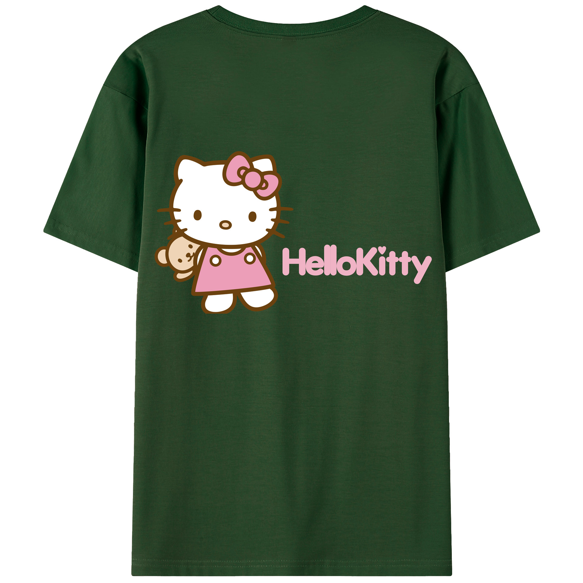 （画像用） Hello Kitty ハローキティ 綿100％半袖Tシャツ（背面プリント）